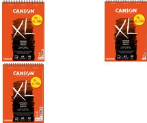 CANSON Skizzen- und Studienblock XL CROQUIS Aktion, DIN A4 90 g/qm, 120 Blatt, mit Spiralheftung,sehr stabile Rückseite - 1 Stück (C2000525000)