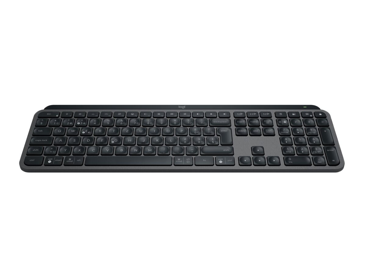 Logitech MX Keys S Kabellose Tastatur QWERTZ Bluetooth LE mit Palm Rest Graphite
