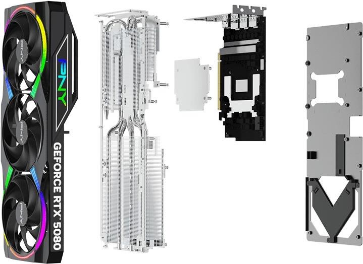 PNY GeForce RTX 5080 ARGB OC 16 GB GDDR7 Schwarz