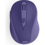 Hama Funkmaus WM-400, ergonomisch, optisch, 6 Tasten, ohne Klickgeräusch, Blau (00173037)