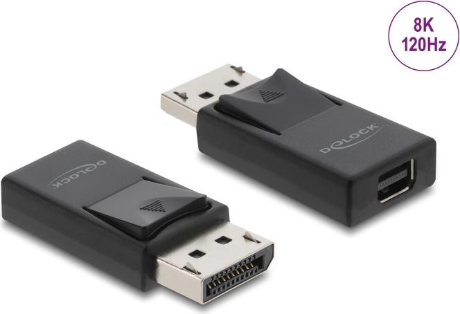 Delock DisplayPort zu Mini DisplayPort Adapter 8K mit HDR und HDCP Unterstützung - bidirektional (61074)