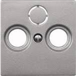 MERTEN Zentralplatte 297560 f.Antennensteckdose aluminium 297560 297560 (297560)