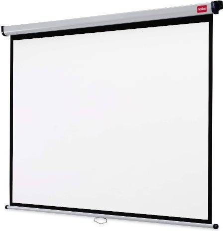Nobo Roll-Leinwand 1902394 4:3 2400 x 1813 mm Hellgrau, Black Border