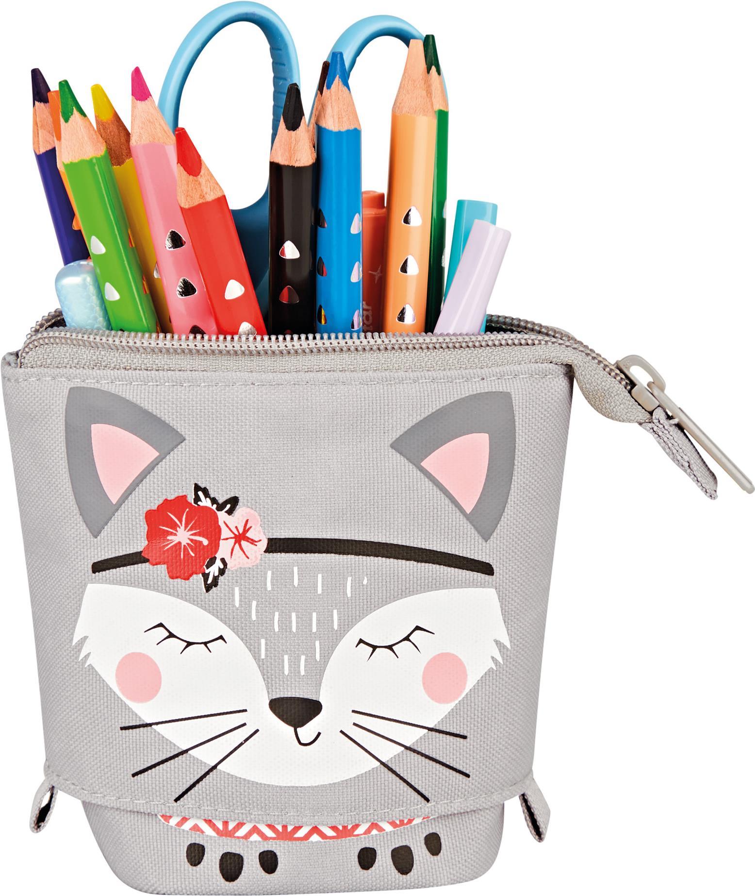 Herlitz Kitty Weiches Federmäppchen Polyester Grau (50043675)