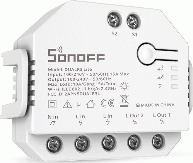 SONOFF DUALR3 Lite 2-Kanal-WLAN-Relais mit Motorsteuerung (DUALR3 Lite)