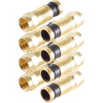 ShiverPeaks F-Kompressionsstecker Set BS15-300814, vergoldet, für 7,2 mm Kabel, 4 Stück (BS15-300814)