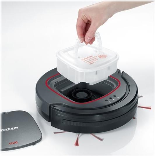 Severin Chill RB 7025 Saugroboter 0,35 l 90 min Lithium-Ion Platinum Gray/Garnet Red/Schwarz
