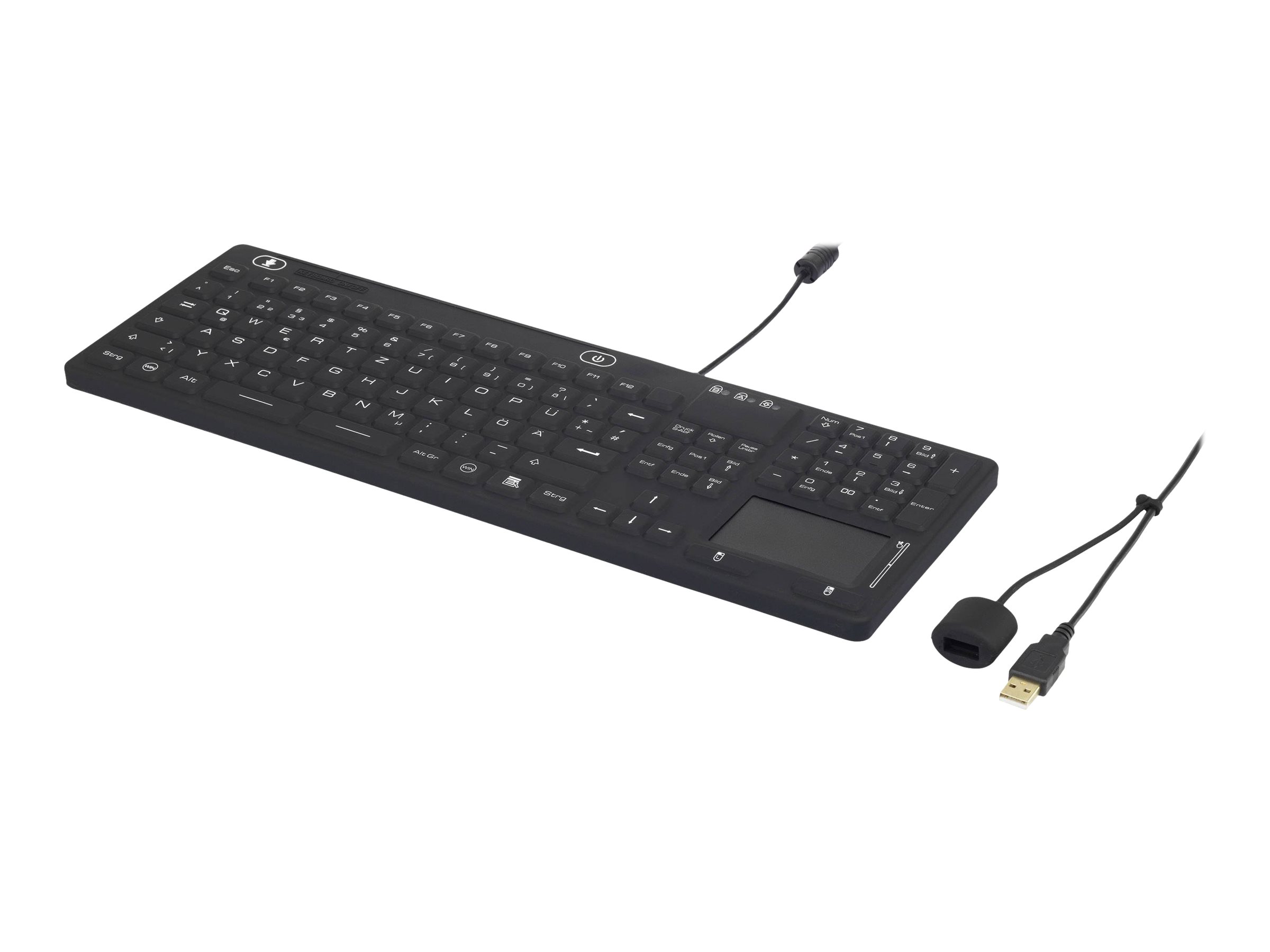 Renkforce iM-IKB110-BK Industrie-Tastatur mit Touchpad Schwarz
