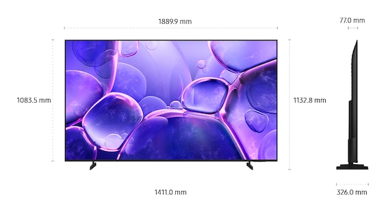 Samsung U8072F Series UE85U8072FU 85" Crystal UHD 4K Smart TV Schwarz