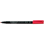 STAEDTLER Lumocolor Permanent-Marker 314B, rot Strichstärke: 1,0 - 2,5 mm (breit), Keilspitze, wisch- und (314-2)