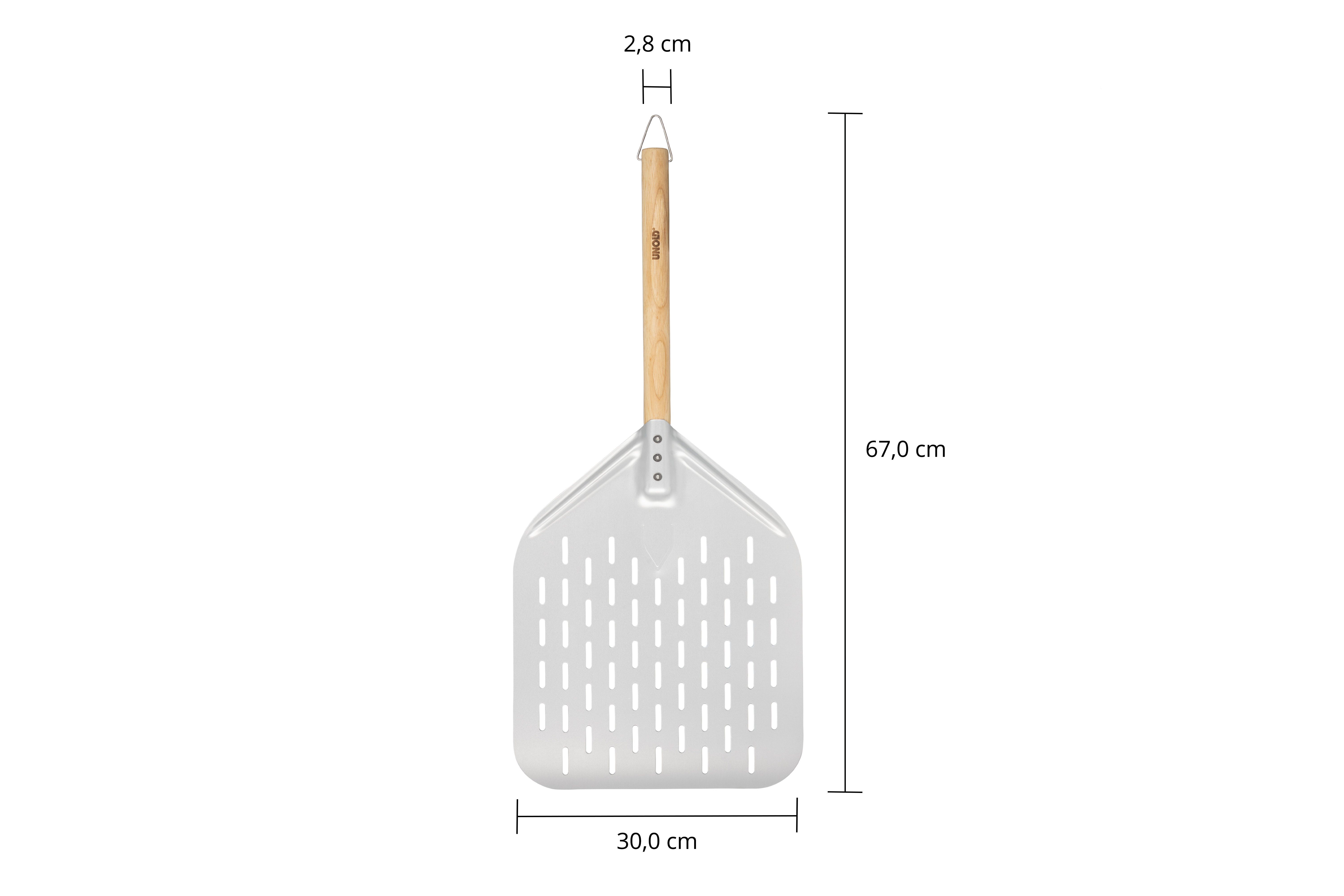 Unold 6881620 Pizzaschaufel Aluminium/Holz Braun/Silber
