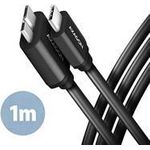 AXAGON BUMM3-CM10AB Kabel Micro-B USB auf USB-C 3.2 Gen 1, schwarz - 1m (BUMM3-CM10AB)