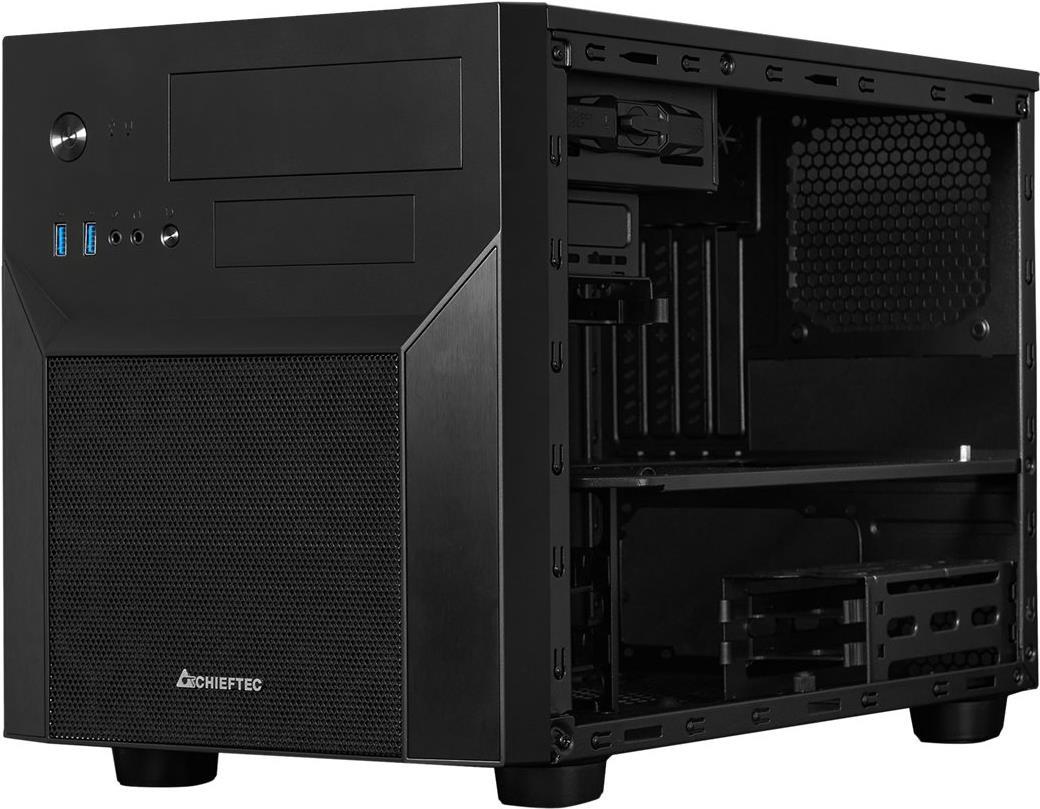Chieftec Mesh Series CI-02B-OP Cube Systemgehäuse micro ATX Schwarz