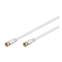 Wentronic Goobay SAT Anschlusskabel, 100% geschirmt, vergoldet, Weiß, 1.5 m - F-Stecker <=> F-Stecker (67290)