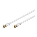Wentronic Goobay SAT Anschlusskabel, 100% geschirmt, vergoldet, Weiß, 1.5 m - F-Stecker <=> F-Stecker (67290)