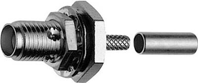 Telegärtner SMA-Kabeleinbaubuchse Crimp G08 mit Dichtring, C0814, Z27, G08 (RD-316), Gold (Standard)  - 5 Stück (J01151A0601)