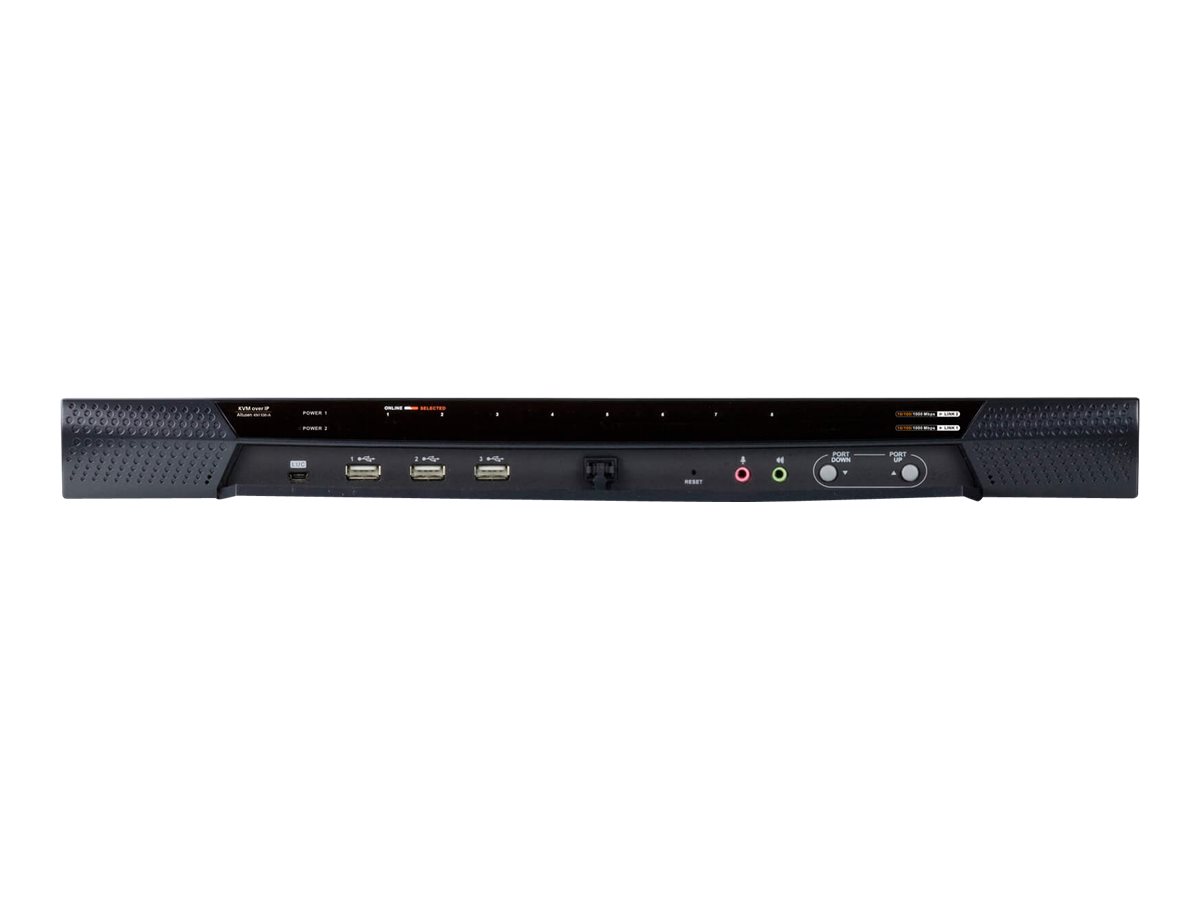 ATEN KN1108VA 8-Port Cat 5 KVM over IP Switch mit Virtual Media VGA 1U Schwarz