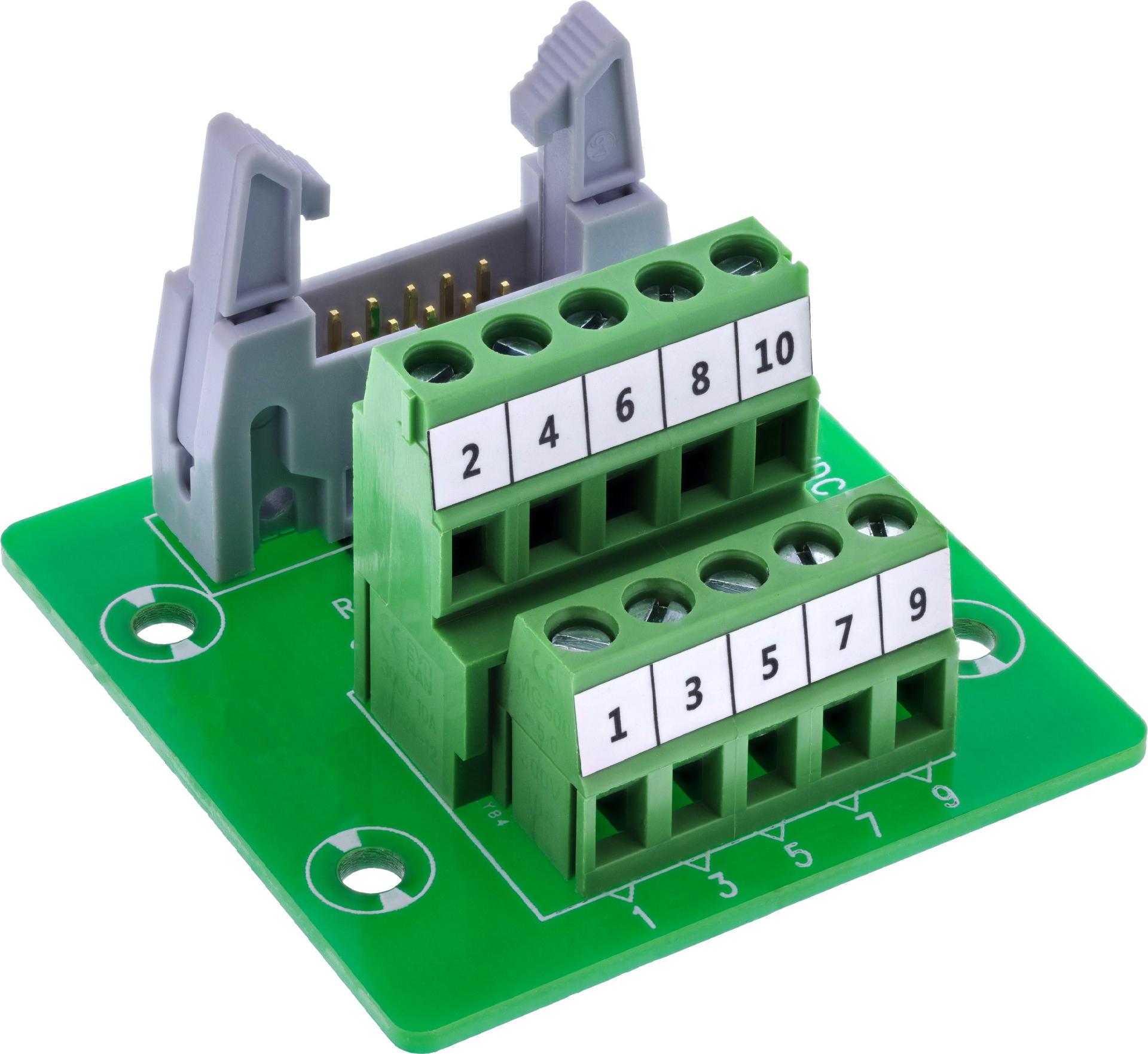 InLine IDC 10 Buchse an Terminalblock (92504O)