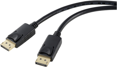 Renkforce DisplayPort Anschlusskabel DisplayPort Stecker, DisplayPort Stecker 1.00 m Schwarz RF-5245266 DisplayPort 1.2 DisplayPort-Kabel (RF-5245266)