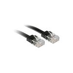 Lindy 1m Cat.6 U/UTP Flachband-Netzwerkkabel, schwarz RJ45-Stecker, 250MHz, Kupfer, 32AWG (47521)
