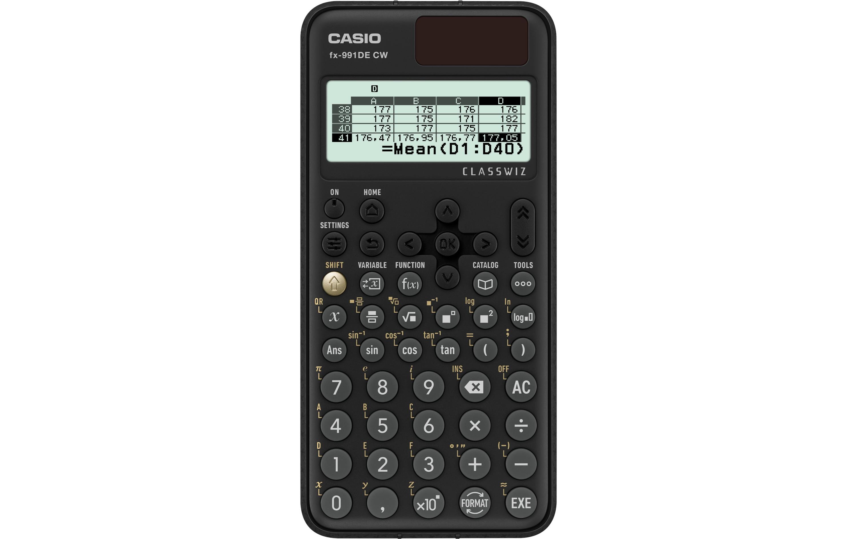 Casio ClassWiz FX-991DE CW Wissenschaftlicher Taschenrechner Schwarz