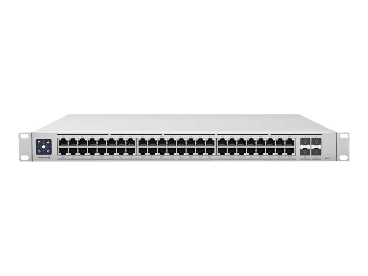 Ubiquiti UniFi Switch USW-Enterprise-48-PoE Managed L3 48x 2.5GbE PoE+ 4x 10G SFP+ Silber