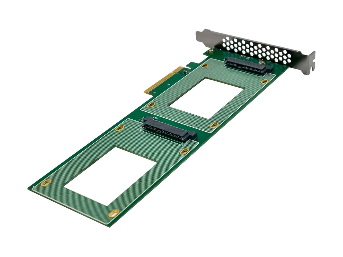 InLine PCIe-Karte zu 2x intern U.2 NVMe SFF-8639 Bifurcation x8