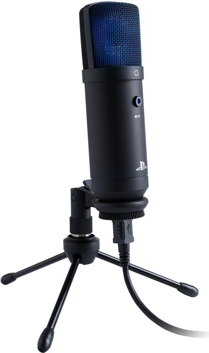 Nacon PS4 Streaming-Microphone [Offiziell lizenziert] [Integrierter A/D-Wandler, Dreibeinstativ, Schaumschutz] (NA373011)