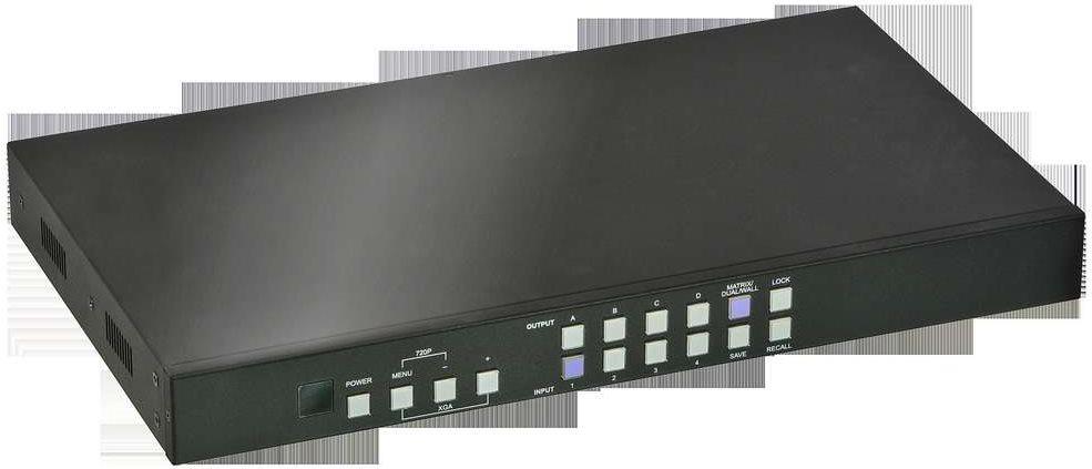 Lindy 4x4 HDMI Matrix with Video Wall Scaling (38131)