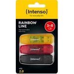 Intenso USB Stick Rainbow Line 3er Pack 3x8GB - USB-Stick (3502463)