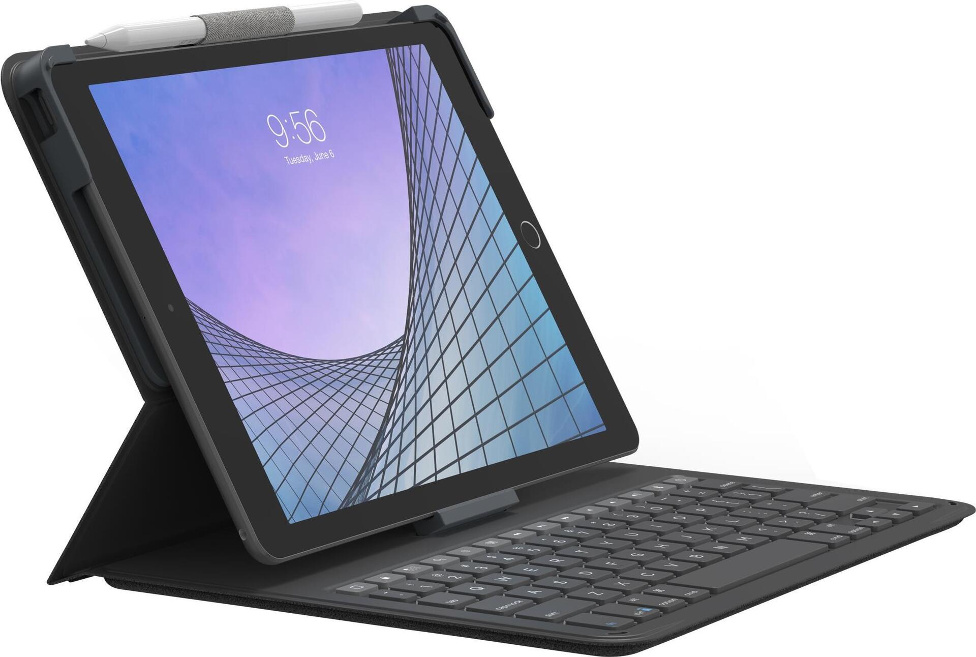 ZAGG Messenger Folio 2 - Tastatur und Foliohülle - QWERTZ - Deutsch - Holzkohlefarben