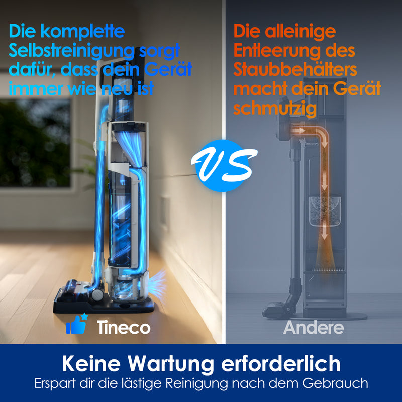 Tineco PURE ONE Station 5 Stabstaubsauger Kabellos Grau