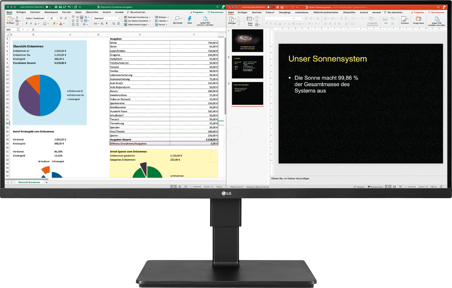 LG 34BN670-B - LED-Monitor - 86,6 cm (34) - 2560 x 1080 UWFHD @ 75 Hz - IPS - 500 cd/m² - 1000:1 - 5 ms - 2xHDMI, DisplayPort - Lautsprecher - Schwarz [Energieklasse G] (34BN670-B.AEU)