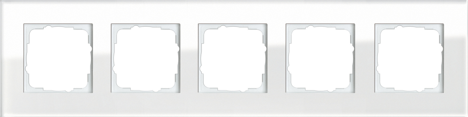 GIRA Esprit Glas. Produktfarbe: Weiß, Design: Schraubenlos. Breite: 95 mm, Höhe: 380,2 mm, Dicke: 9,85 mm (021512)