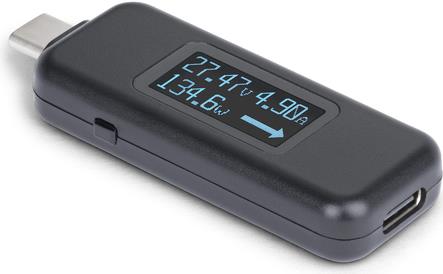StarTech.com USB-C Power Tester, Bi-Directional Digital Voltage/Current (USBC-PWRTESTER)