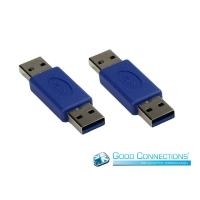 Alcasa USB-AD30 USB A USB A Blau Schnittstellenkabeladapter (USB-AD30)