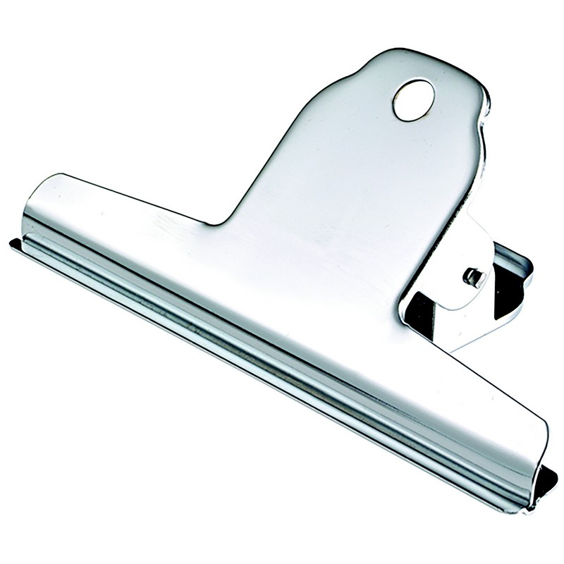 Wonday Briefklemmer "spring clip" aus Metall, 100 mm Breite, Klemmweite 35 mm, Nickel