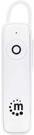 Manhattan Single Ear Bluetooth Headset (Clearance Pricing), Omnidirectional Mic, Integrated Controls, White, 10 hour usage time, Range 10m, USB-A charging cable included, Bluetooth v4.0, 3 year warranty, Boxed (179621)