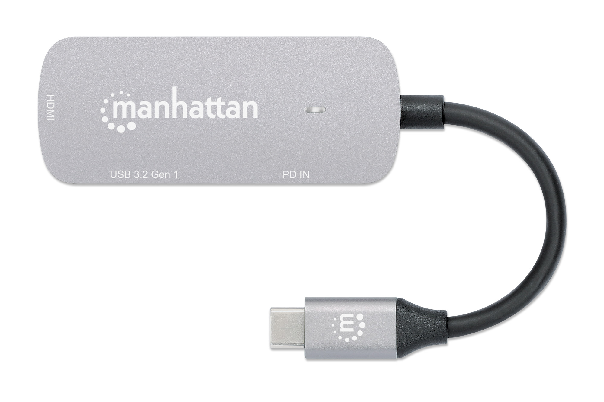 Manhattan 3-in-1 Dockingstation USB-C PD 4K HDMI Space-grau