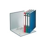 LEITZ Plastik-Ringordner, DIN A4, grün, 2 D-Ring-Mechanik Rückenbreite: 35 mm, Einband aus Pappe, innen mit PP-Folie (1014-00-55)