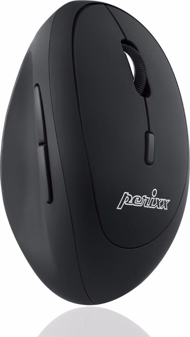 Perixx PERIMICE-719 Ergonomische Vertikal-Maus Kabelgebunden USB Optisch 6 Tasten Größe S Schwarz