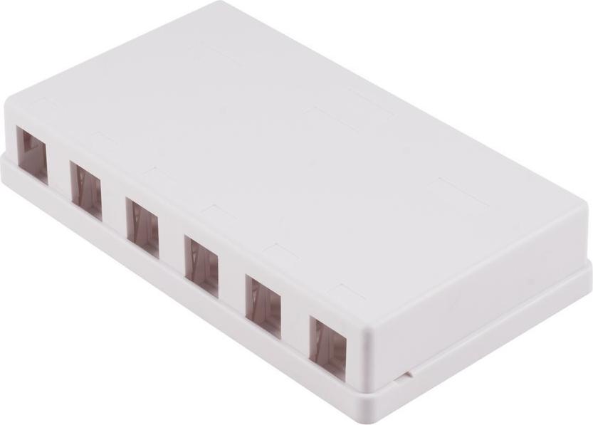 shiverpeaks ®--Keystone Anschlussbox, 6-fach, weiß (BS08-10118)
