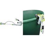 BRÜDER MANNESMANN Akku-Regenfasspumpe, grau/grün zur einfachen Wasserentnahme aus Regenwasser-Sammelbehältern - 1 Stück (M17776)