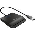 Trust Primo Smart-Card-Lesegerät Indoor USB CardBus+USB 2.0 Schwarz (23890)