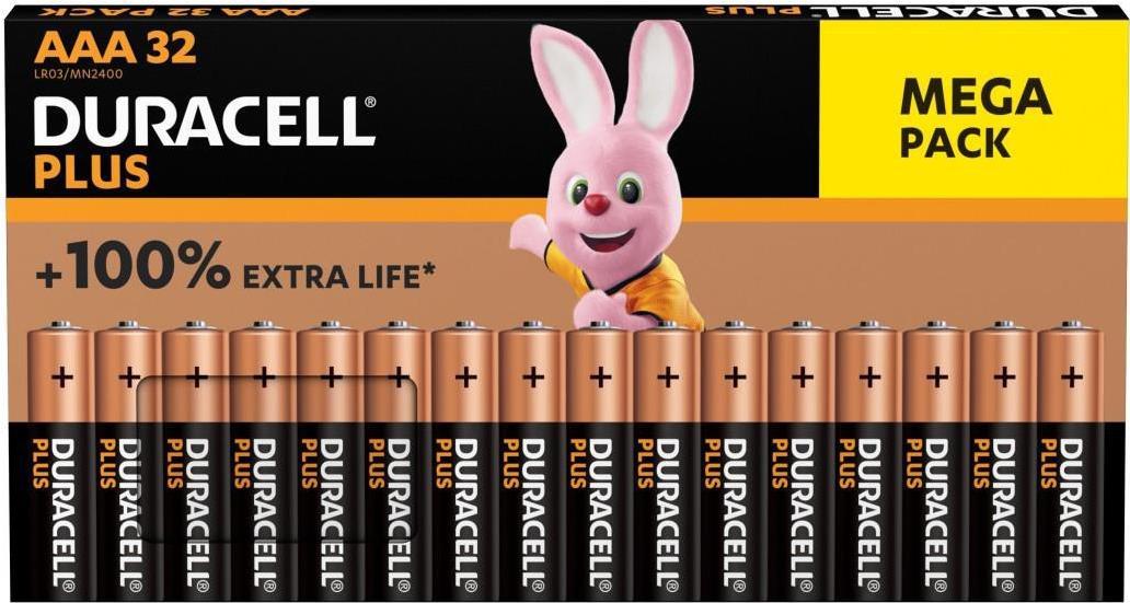 Duracell Batterie Plus AAA, 32er-Pack (00216914)