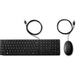 HP Desktop 320MK Tastatur- und Maus-Set AZERTY USB kabelgebunden Schwarz