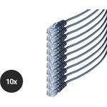 S/CONN maximum connectivity Telefon-Anschlusskabel, RJ11 Stecker auf RJ11 Stecker, Rundkabel, schwarz, Flexibel, Kupferkabel, SET 10 Stück 0,6m (SO70084-0.6-SET10)