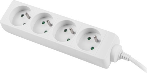 Lanberg 1.5M White 4X 230V Lanter EXTENSION PL. CABLE FROM FULL COPPER (PS0-04E-0150-W)