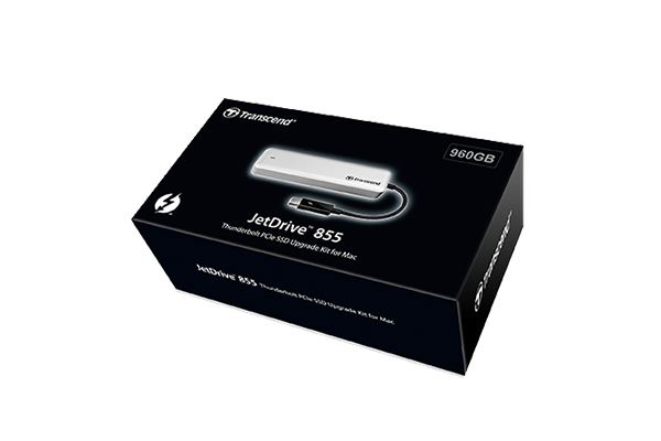 Transcend JetDrive 855 480 GB SSD-Upgrade-Kit Gen 3 x4 NVMe Thunderbolt Silber
