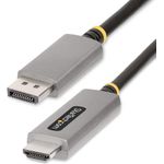 StarTech.com 6ft (2m) DisplayPort to HDMI Adapter Cable, 8K 60Hz, 4K 144Hz, HDR10, DP 1,4 to HDMI 2,1 Active Video Converter, DisplayPort Desktop to HDMI Monitor, M/M (133DISPLAYPORTHDMI21)